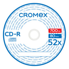 Диск CD-R в конверте КОМПЛЕКТ 50 шт., 700 Mb, 52x, CROMEX (КРОМЕКС), 513797
