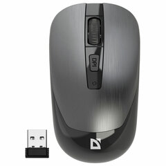 Мышь беспроводная бесшумная DEFENDER Wave MM-995, USB, 3 кнопки+1 колесо-кнопка, оптическая, серая