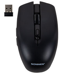 Мышь беспроводная USB, 800/<wbr/>1200/<wbr/>1600 dpi, 5 кнопок + колесо-кнопка, оптическая, SONNEN Q80, черная, 513945