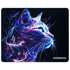 Коврик для мыши SONNEN &laquo;NEON CAT&raquo; резина + ткань, 250&times;200&times;2 мм, 513956