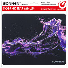 Коврик для мыши SONNEN &laquo;NEON SPLASH&raquo; резина + ткань, 250&times;200&times;2 мм, 513957