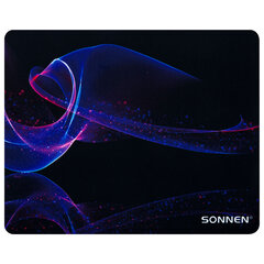 Коврик для мыши SONNEN &laquo;NEON WAVE&raquo; резина + ткань, 250&times;200&times;2 мм, 513958