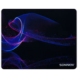 Коврик для мыши SONNEN "NEON WAVE" резина + ткань, 250х200х2 мм, 513958