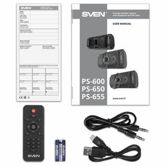 Колонка портативная SVEN PS-655, 50 Вт, TWS, Bluetooth, FM, USB, microSD, LED-дисплей, пульт, черная