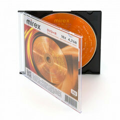 Диск DVD+R (плюс) MIREX, 4,7 ГБ, 16x, Slim Case, КОМПЛЕКТ 5 шт., UL130013A1F
