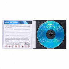 Диск CD-R MIREX, 700 Мб, 48x, Slim Case, 1 штука, UL120051A8S