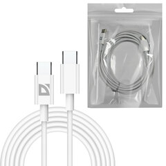 Кабель USB Type-C-Type-C, 60 Вт, белый, 2 м, DEFENDER F182, 87538