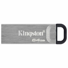 Флеш-диск 64 GB KINGSTON DataTraveler Kyson, разъем USB 3.2, серебряный, DTKN/<wbr/>64GB