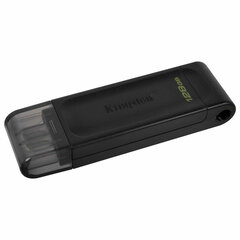 Флеш-диск 128 GB KINGSTON DataTraveler 70, разъем Type-C 3.2, черный, DT70/<wbr/>128GB