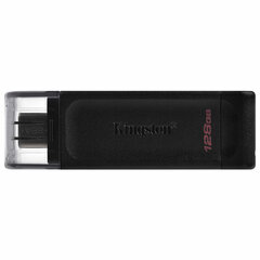 Флеш-диск 128 GB KINGSTON DataTraveler 70, разъем Type-C 3.2, черный, DT70/<wbr/>128GB
