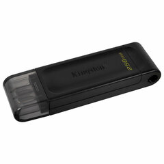 Флеш-диск 256 GB KINGSTON DataTraveler 70, разъем Type-C 3.2, черный, DT70/<wbr/>256GB