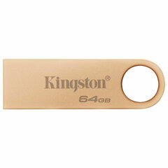Флеш-диск 64 GB, KINGSTON DataTraveler SE9 G3 USB 3.2, металлический корпус, золотой, DTSE9G3/<wbr/>64GB