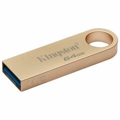 Флеш-диск 64 GB, KINGSTON DataTraveler SE9 G3 USB 3.2, металлический корпус, золотой, DTSE9G3/<wbr/>64GB