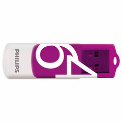 Флеш-диск 64 GB PHILIPS VIVID, разъем USB 2.0, фиолетовый, FM64FD05P/<wbr/>97