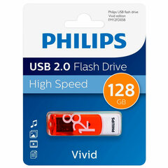 Флеш-диск 128 GB PHILIPS VIVID, разъем USB 2.0, желтый, FM12FD05B/<wbr/>97