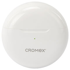 Наушники беспроводные TWS вкладыши с микрофоном CROMEX (КРОМЕКС) EP-T28W, Bluetooth 5.4, белые, 514121