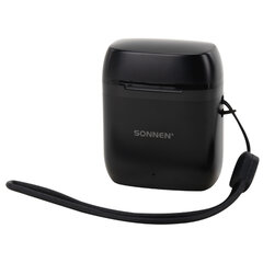 Наушники беспроводные TWS вкладыши с микрофоном, SONNEN EP-BH10B, Bluetooth 5.3, черные, 514122