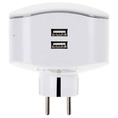 Сетевой разветвитель ЭРА SP-3e 3 розетки + 2 USB, с заземлением, со шторками, 16 А, белый