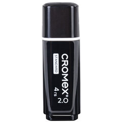 Флеш-диск 4 GB, CROMEX (КРОМЕКС) Standard USB 2.0, черный, 514156