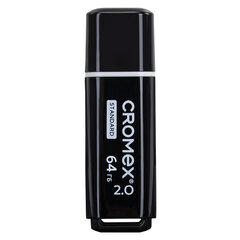 Флеш-диск 64 GB, CROMEX (КРОМЕКС) Standard USB 2.0, черный, 514160