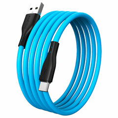 Кабель S21 USB – Type-C, 1 м, 3 А, SMARTBUY, для зарядки и передачи данных, синий, 93393