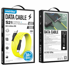 Кабель S21 USB – Type-C, 1 м, 3 А, SMARTBUY, для зарядки и передачи данных, желтый, 93409