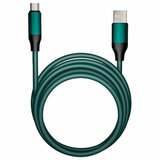 Кабель BOLD USB – Type-C, 1 м, 3 А, SMARTBUY, для быстрой зарядки и передачи данных, толстый, мятный, 18119