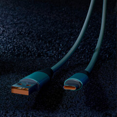 Кабель BOLD USB – Type-C, 1 м, 3 А, SMARTBUY, для быстрой зарядки и передачи данных, толстый, мятный, 18119