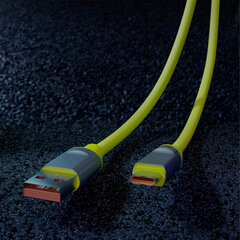 Кабель BOLD USB – Type-C, 1 м, 3 А, SMARTBUY, для быстрой зарядки и передачи данных, толстый, желтый, 18133
