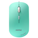 Мышь проводная бесшумная SMARTBUY 288-LG, USB, 3 кнопки + 1 колесо, оптическая, зеленая, 06826
