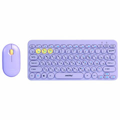 Набор беспроводной SMARTBUY 510590, клавиатура, мышь 2 кнопки + 1 колесо, фиолетовая, SBC-510590AG-V