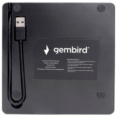 Внешний оптический привод CD/<wbr/>DVD GEMBIRD USB 3.0, пластик, черный, DVD-USB-03