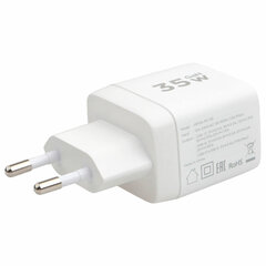 Зарядное устройство сетевое (220В) CABLEXPERT, дисплей, 35 Вт GaN, QC4/<wbr/>PD3, 1хUSB, 1хType-C, MP3A-PC-52