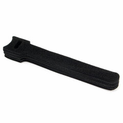 Хомуты-липучки 125&times;11 мм, на основе ленты Velcro, CABLEXPERT, черные (12 шт.), VT-125&times;11BK
