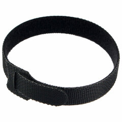 Хомуты-липучки 200&times;11 мм на основе ленты Velcro, CABLEXPERT, черные (12 шт.), VT-200&times;11BK