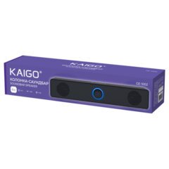 Колонка-саундбар KAIGO (КЕЙГО) GE-1002, 6 Вт, AUX, USB, черная, 514223