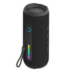 Колонка портативная KAIGO (КЕЙГО) BT16T, 10 Вт, Bluetooth, Micro SD, AUX, RGB, TWS, IPX7, черная, 514225