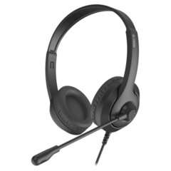 Наушники с микрофоном (гарнитура) A4TECH Fstyler FH100i, проводные, 1,8 м, USB, черные, 1774499