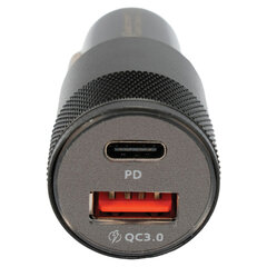 Зарядное устройство автомобильное CABLEXPERT 38 Вт, 3 А, QC3.0/<wbr/>PD, 1 х USB, 1 х Type-C, MP3A-UC-CAR24