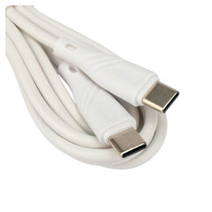 Кабель USB 2.0 Type-C-Type-C, 2 м, CABLEXPERT, 3 А, 60 Вт, PD/<wbr/>QC3.0, медь, белый, CCB-USB2-CMCMO1-2MW