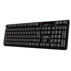 Клавиатура беспроводная SVEN KB-C2300W, USB, 104 клавиши, 2,4 GHz, черная, SV-021474