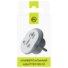 Адаптер сетевой универсальный RED LINE 16А BS-01 (UK/<wbr/>KR/<wbr/>JP/<wbr/>EU), белый