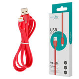 Кабель силиконовый USB – Lightning 8 pin, 1 м, VIXION PRO VX-12i, для зарядки и передачи данных, красный, 02977
