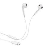 Наушники с микрофоном (гарнитура) VIXION PRO VS-20, проводные, 1,2 м, Type-C, белый, 06319