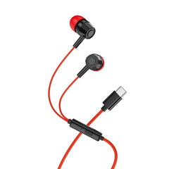 Наушники с микрофоном (гарнитура) VIXION PRO VS-30, проводные, 1,2 м, Type-C, красный, 03431
