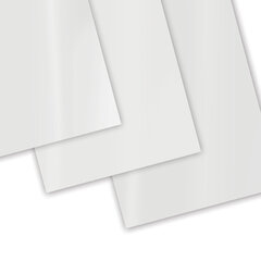 Обложки картонные для переплета, А4, КОМПЛЕКТ 100 шт., глянцевые, 250 г/<wbr/>м<sup>2</sup>, белые, BRAUBERG, 530840