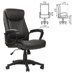 Кресло офисное BRABIX &laquo;Enter EX-511&raquo;, экокожа, черное, 530859