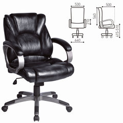 Кресло офисное BRABIX &laquo;Eldorado EX-504&raquo;, экокожа, черное, 530874