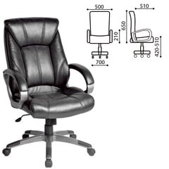 Кресло офисное BRABIX &laquo;Maestro EX-506&raquo;, экокожа, черное, 530877