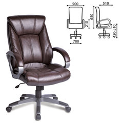 Кресло офисное BRABIX &laquo;Maestro EX-506&raquo;, экокожа, коричневое, 530878